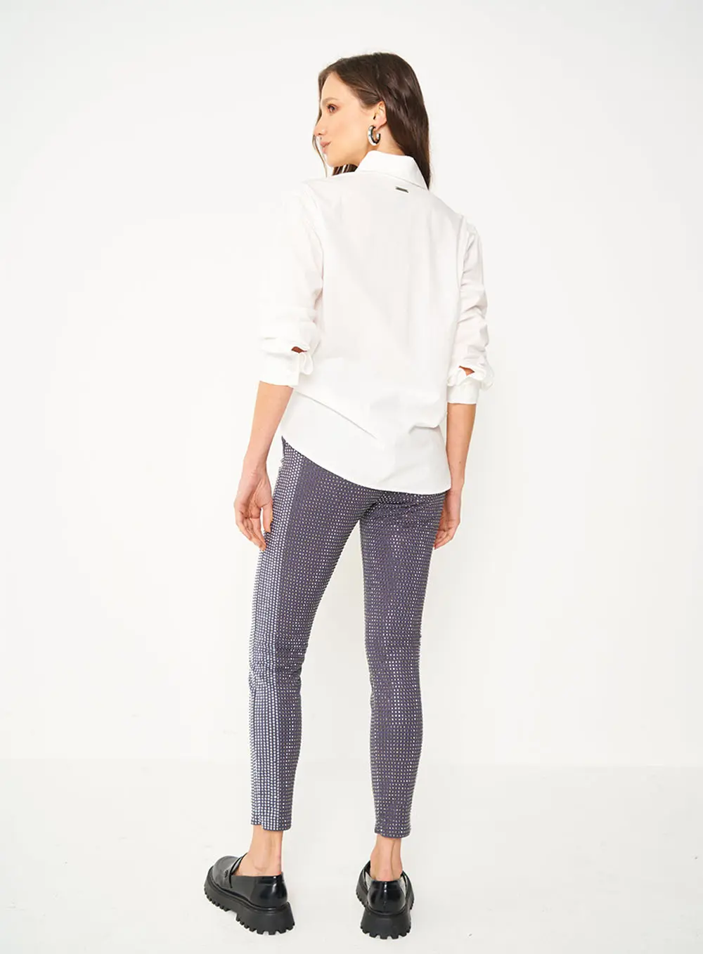 Calça Com Aplicação Slim CINZA
