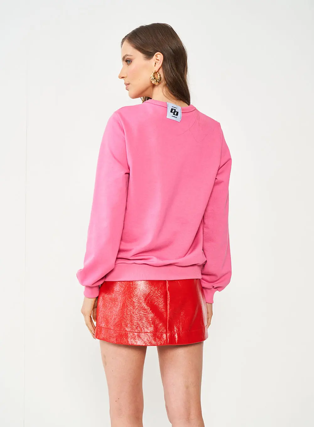 Blusão Moletom Logo Frente Rosa Hiller
