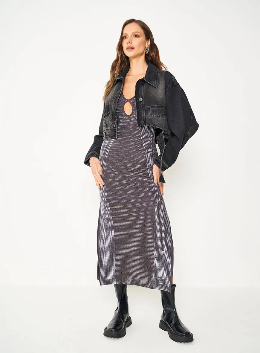 Vestido Com Aplicação Slim
