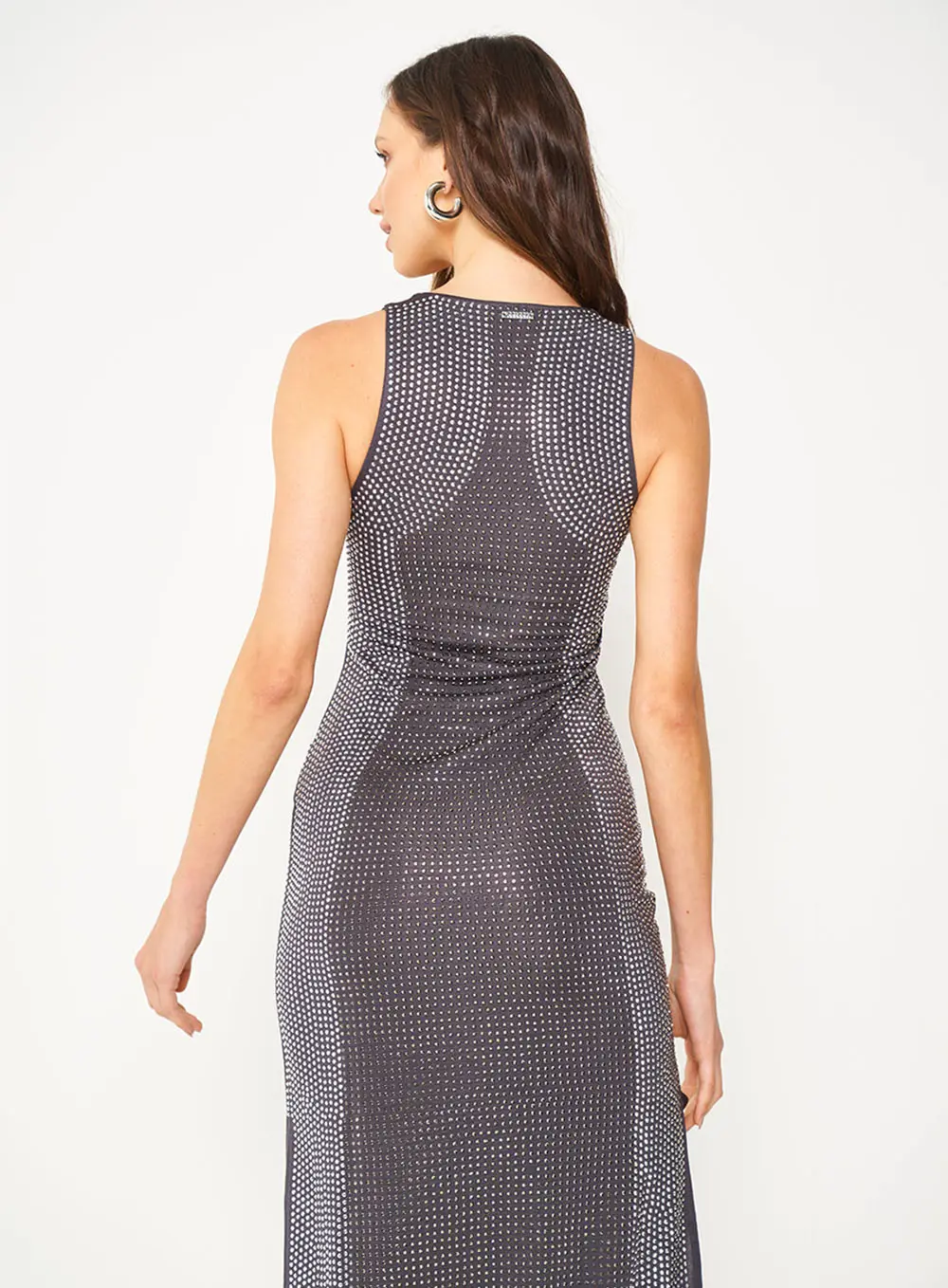 Vestido Com Aplicação Slim CINZA