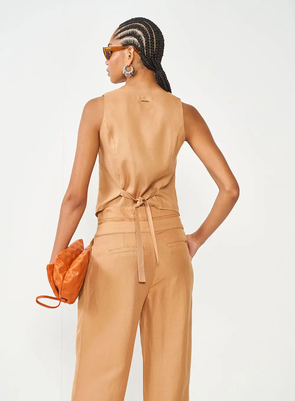 Colete Alfaiataria Marrom Comfy Marrom Delle