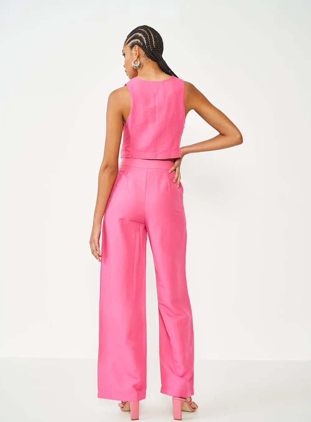 Colete Alfaiataria Slim Rosa Rosa Hiller