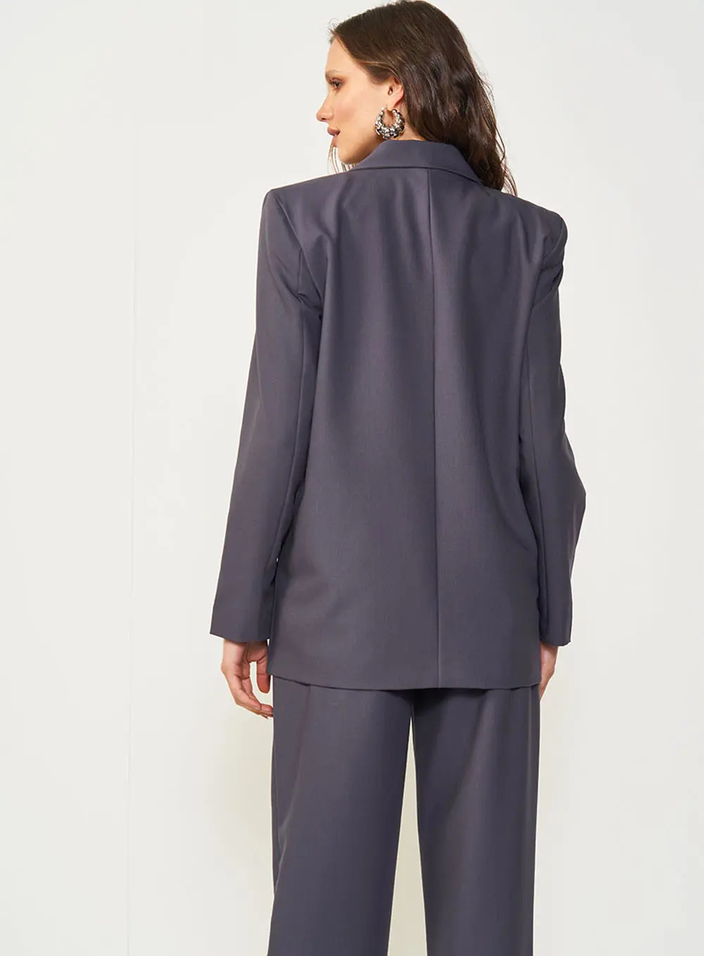 Blazer Alfaiataria Com Detalhe CINZA