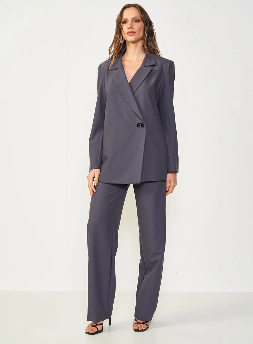 Blazer Alfaiataria Com Detalhe CINZA