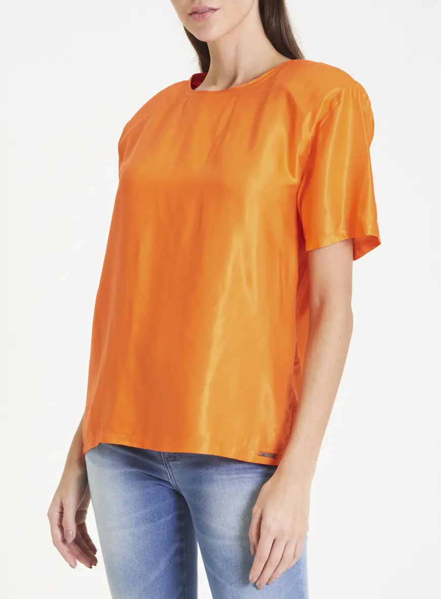 Camiseta Acetinado Forum Laranja Caprese