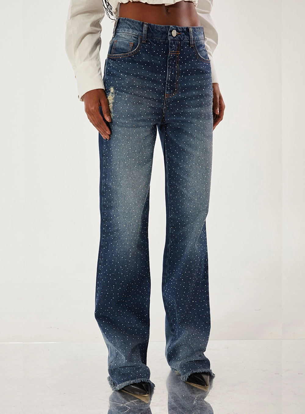 Calça Jeans Natália Com Aplicação Índigo 3