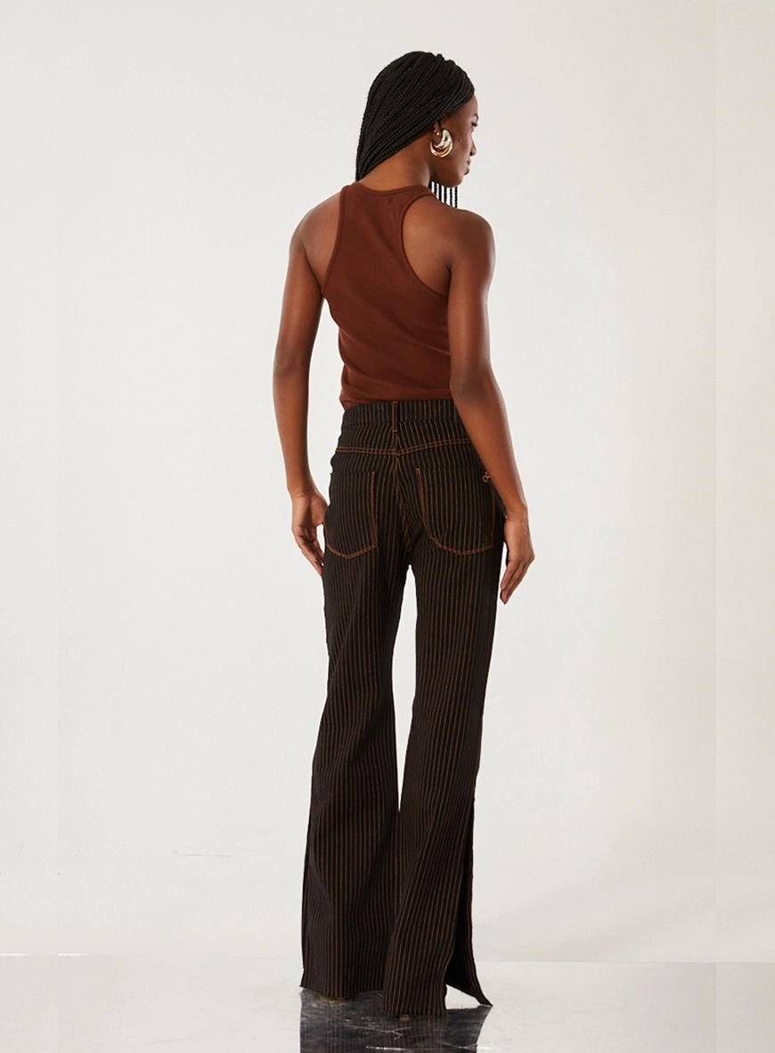 Calça Jeans Natália Listrada Estampado 2