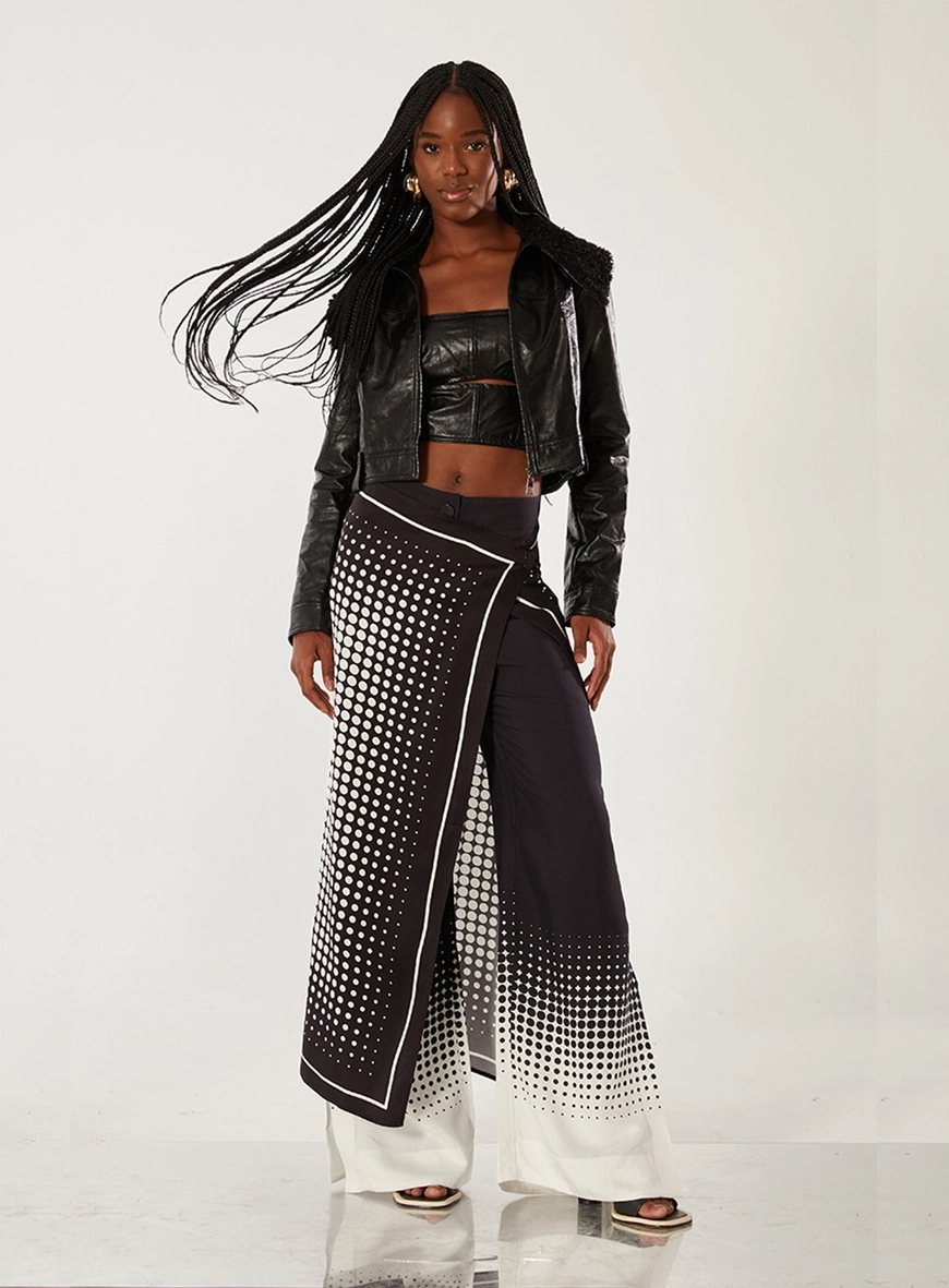 Calça Pantalona Cós Duplo Balls Estampado 1