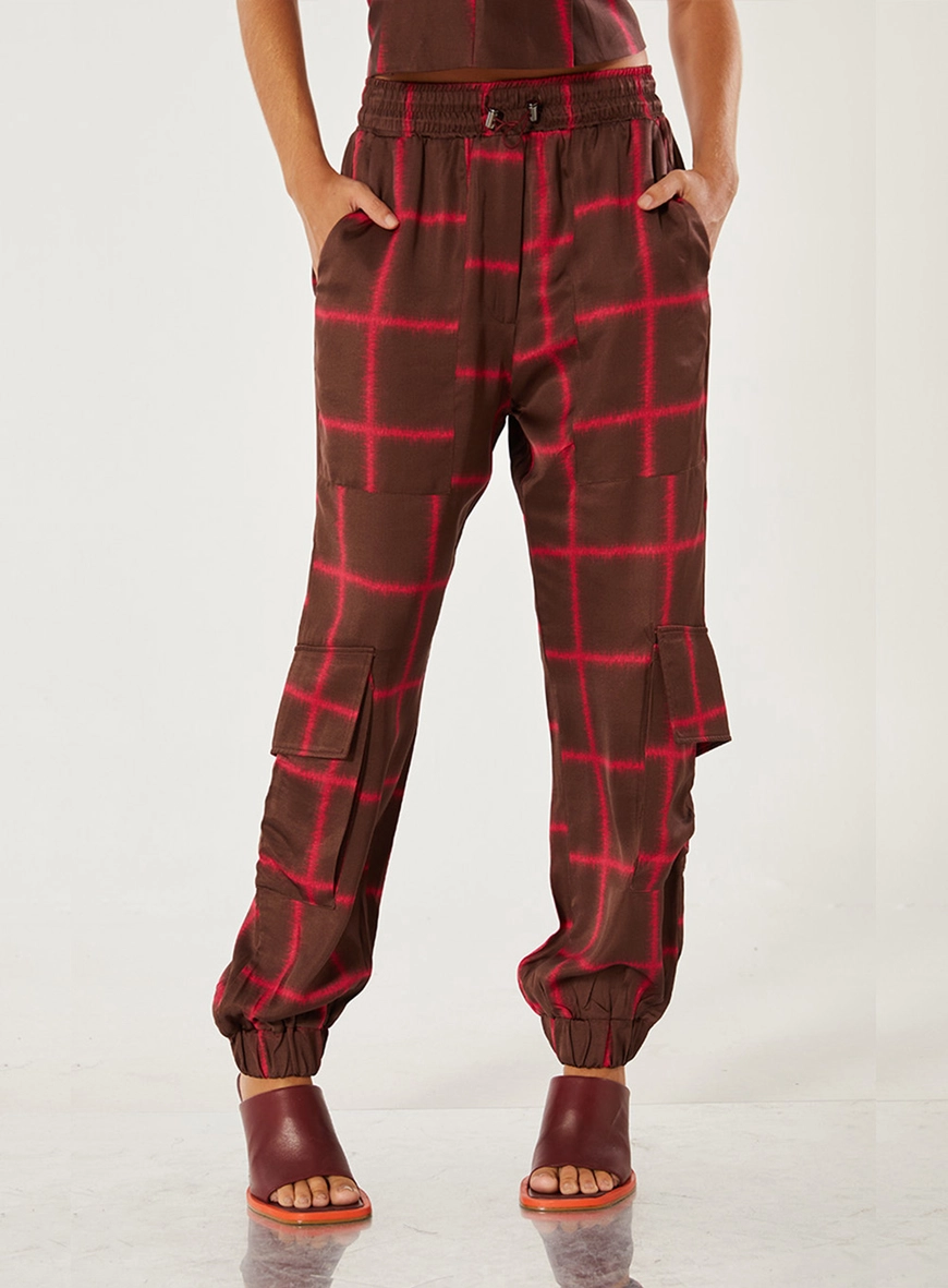 Calça Cargo Com Elástico Estampado 3