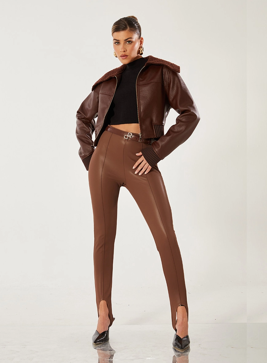 Calça Slim Fusô Marrom 1