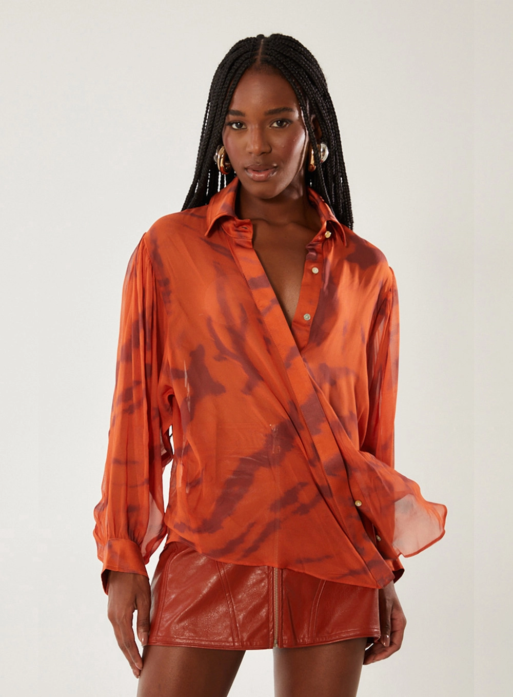 Camisa Alfaiataria Transparente Estampado 1