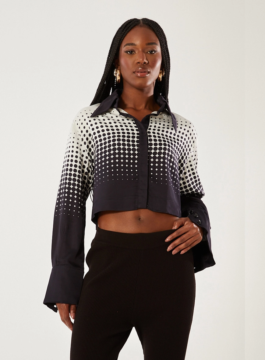 Camisa Alfaiataria Curta Balls Estampado 1
