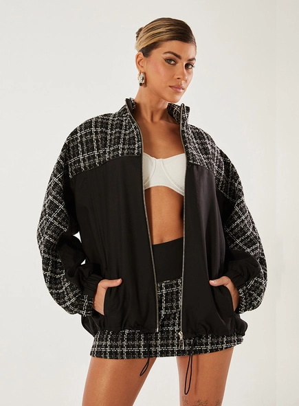 eaphi ジャケット WOOL TWEED JACKET グレイ Buy Grey - Signature