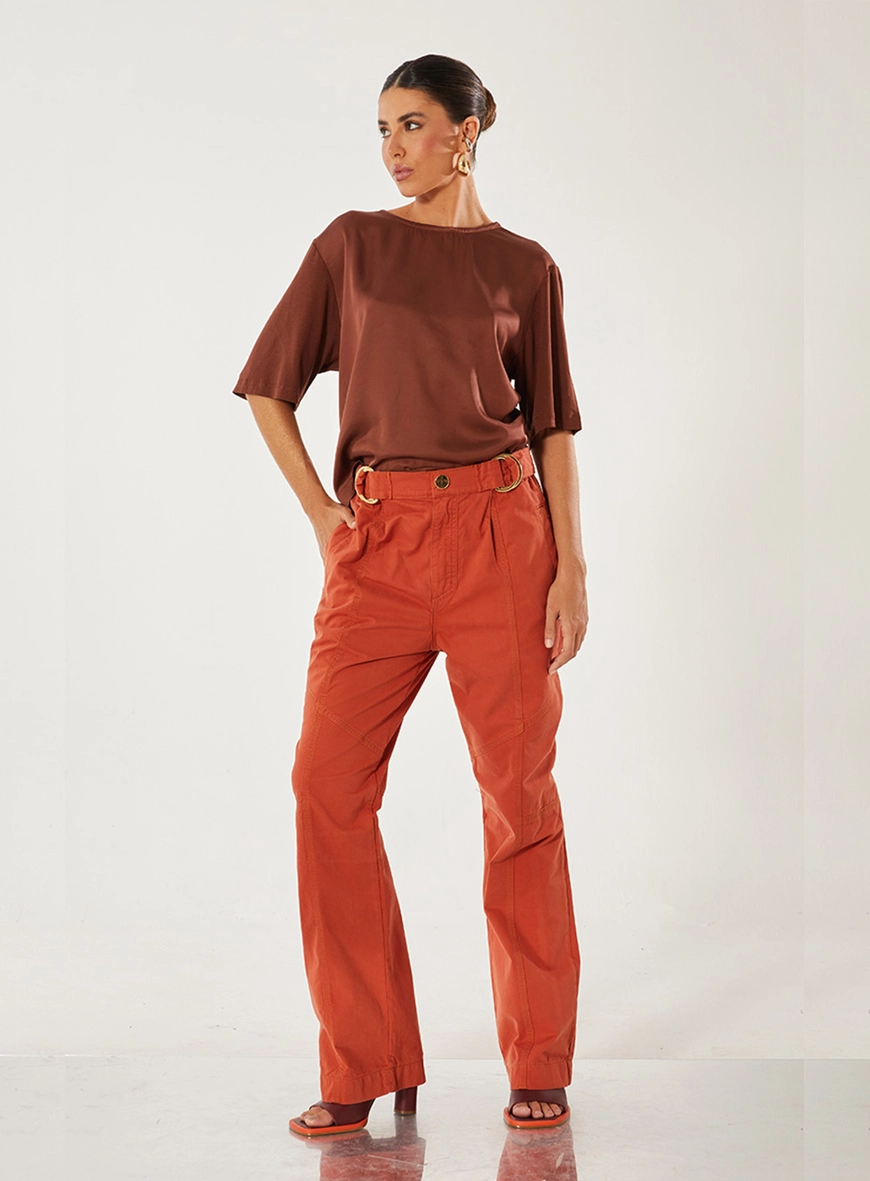 Camiseta Basic Ampla Marrom 3