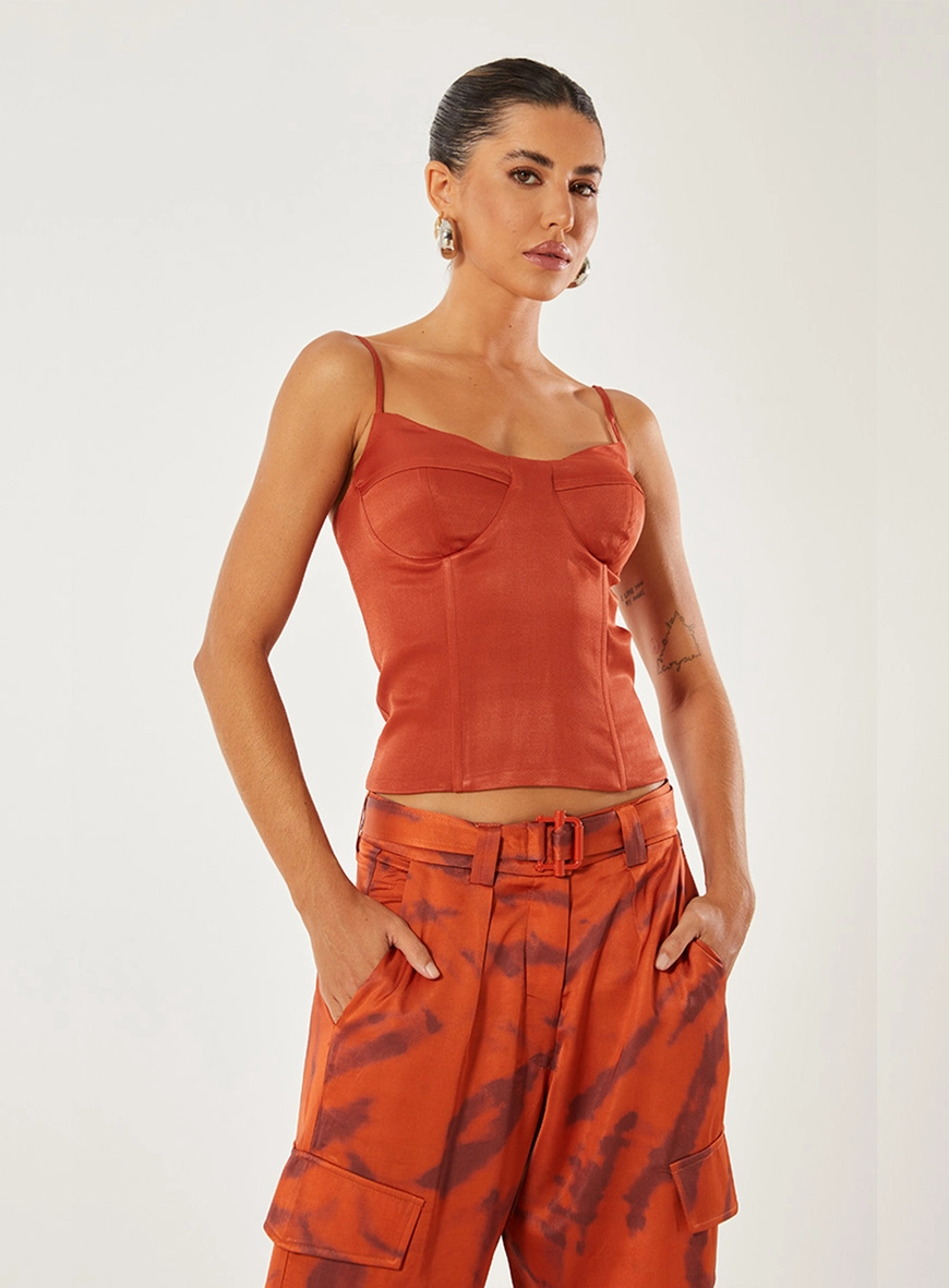 Blusa Corset Mud Marrom 1