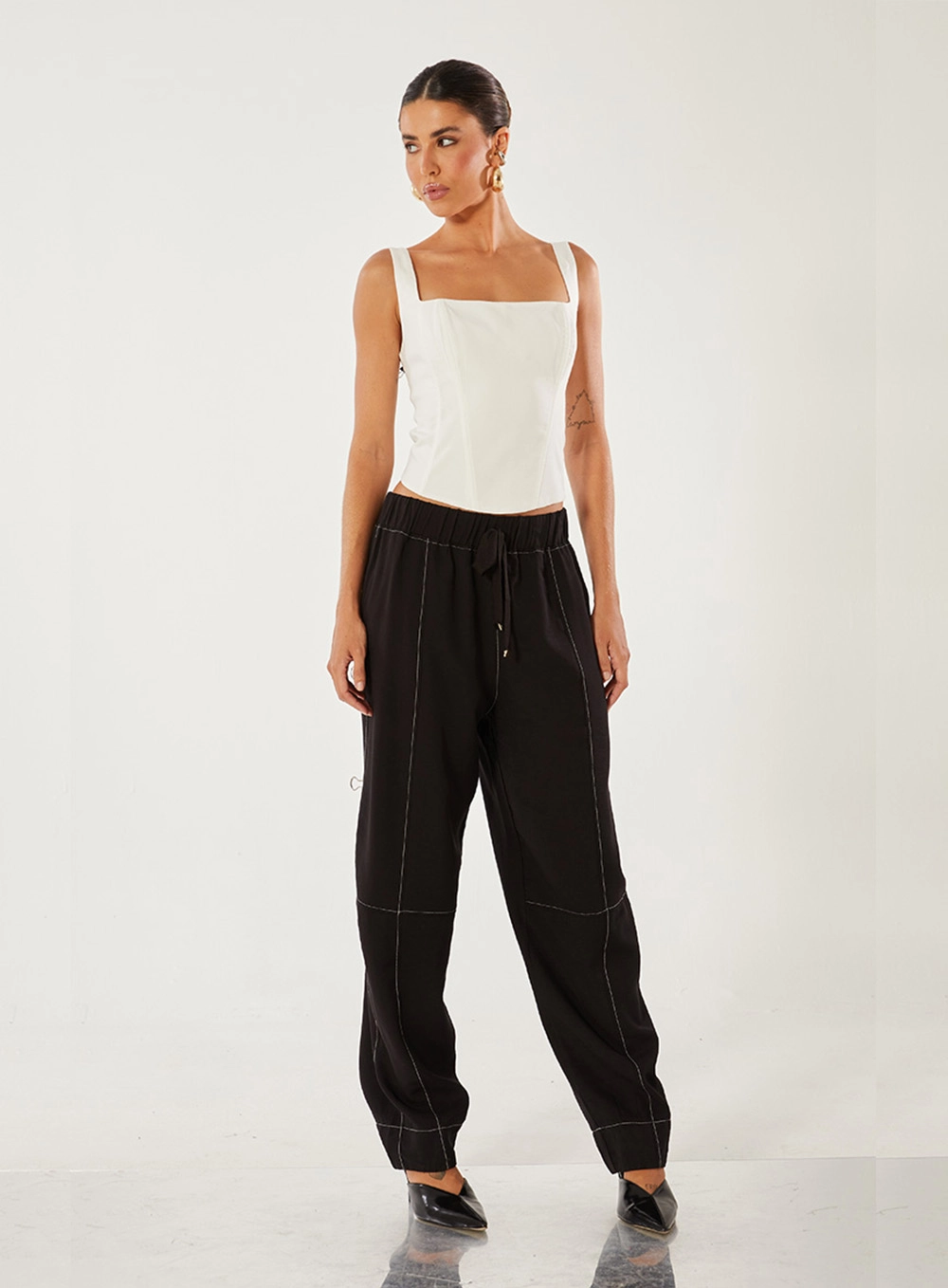 Blusa Decote Quadrado Linho Off Shell 4