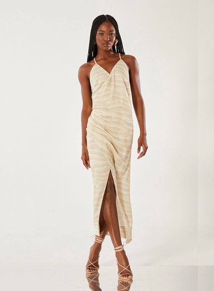 Vestido Midi Com Fenda