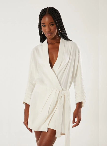 Vestido Transpasse Com Amarração