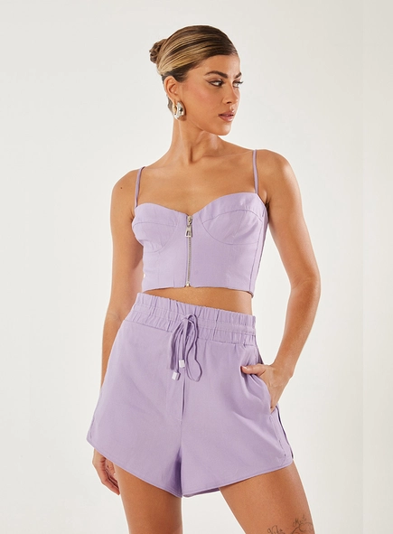 Top Cropped Com Zíper