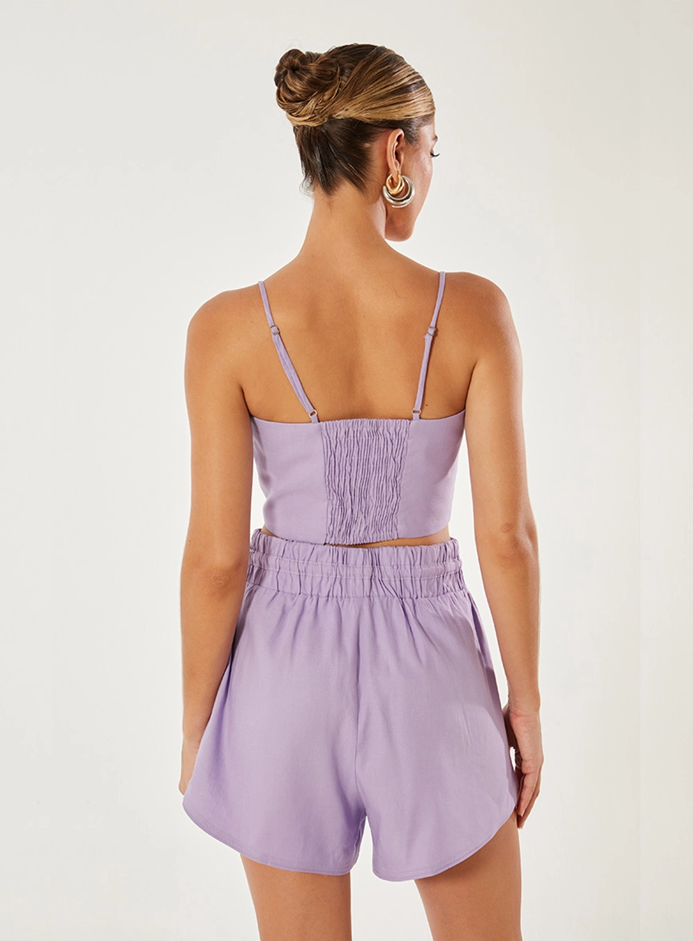 Top Cropped Com Zíper Lilás 2