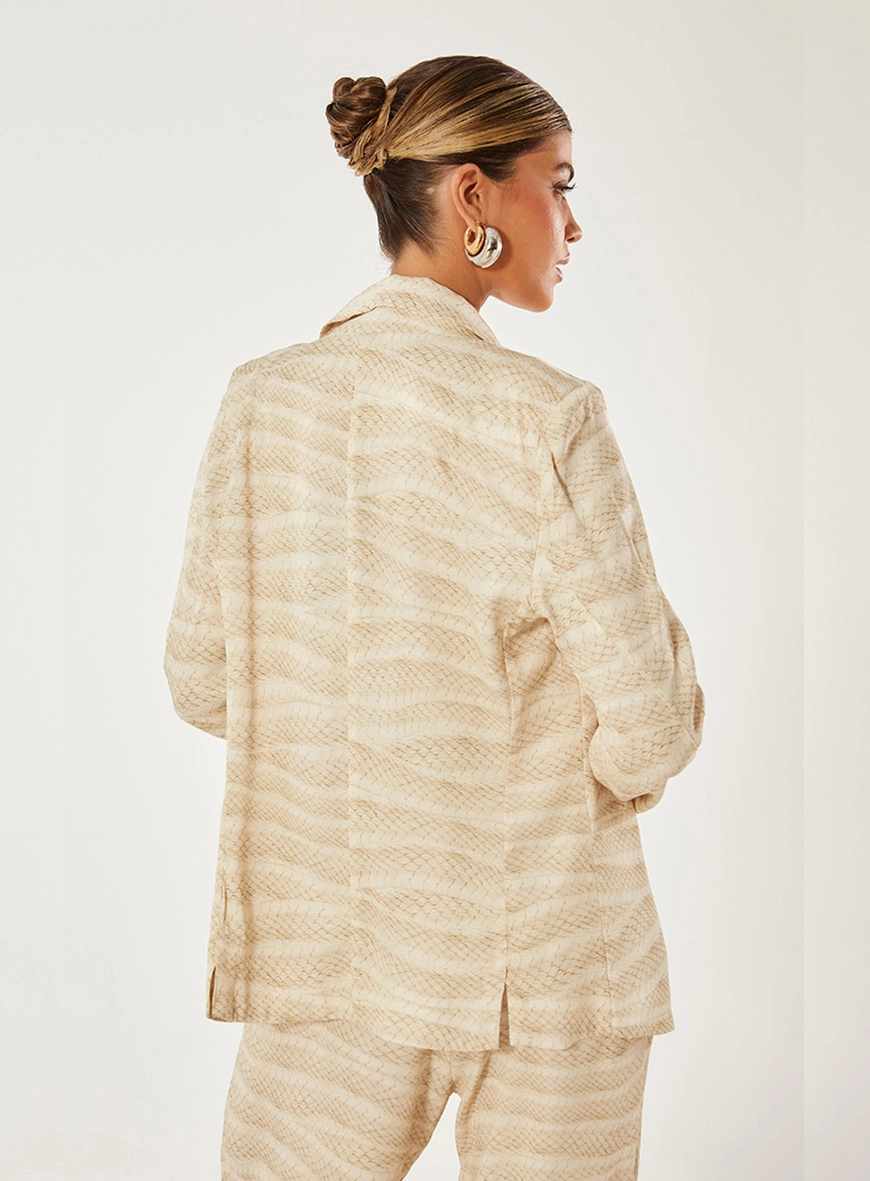 Blazer Alfaiataria Alongado Estampado 2