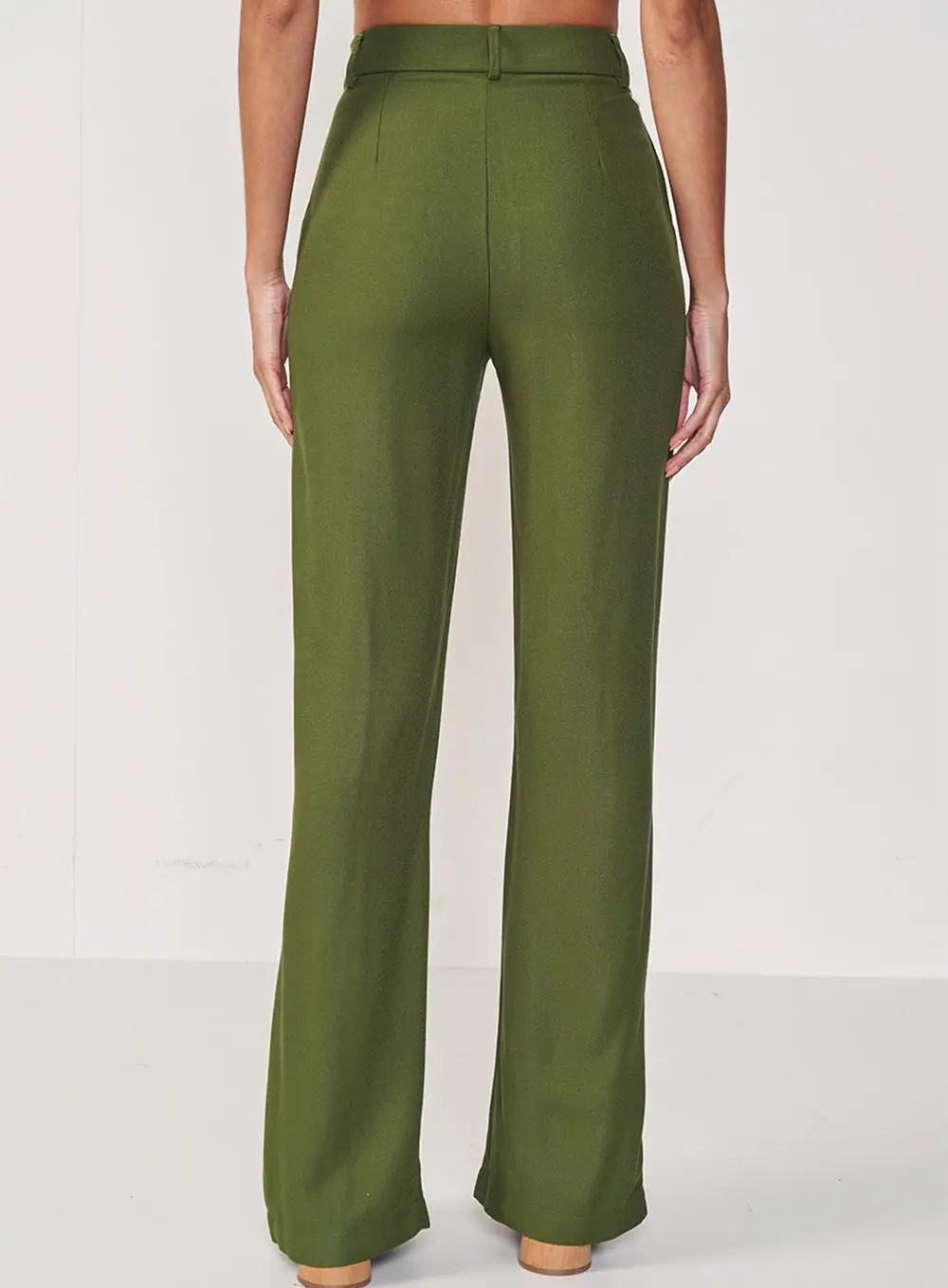 Calça Alfaiataria Roby Cintura Alta Verde Livas
