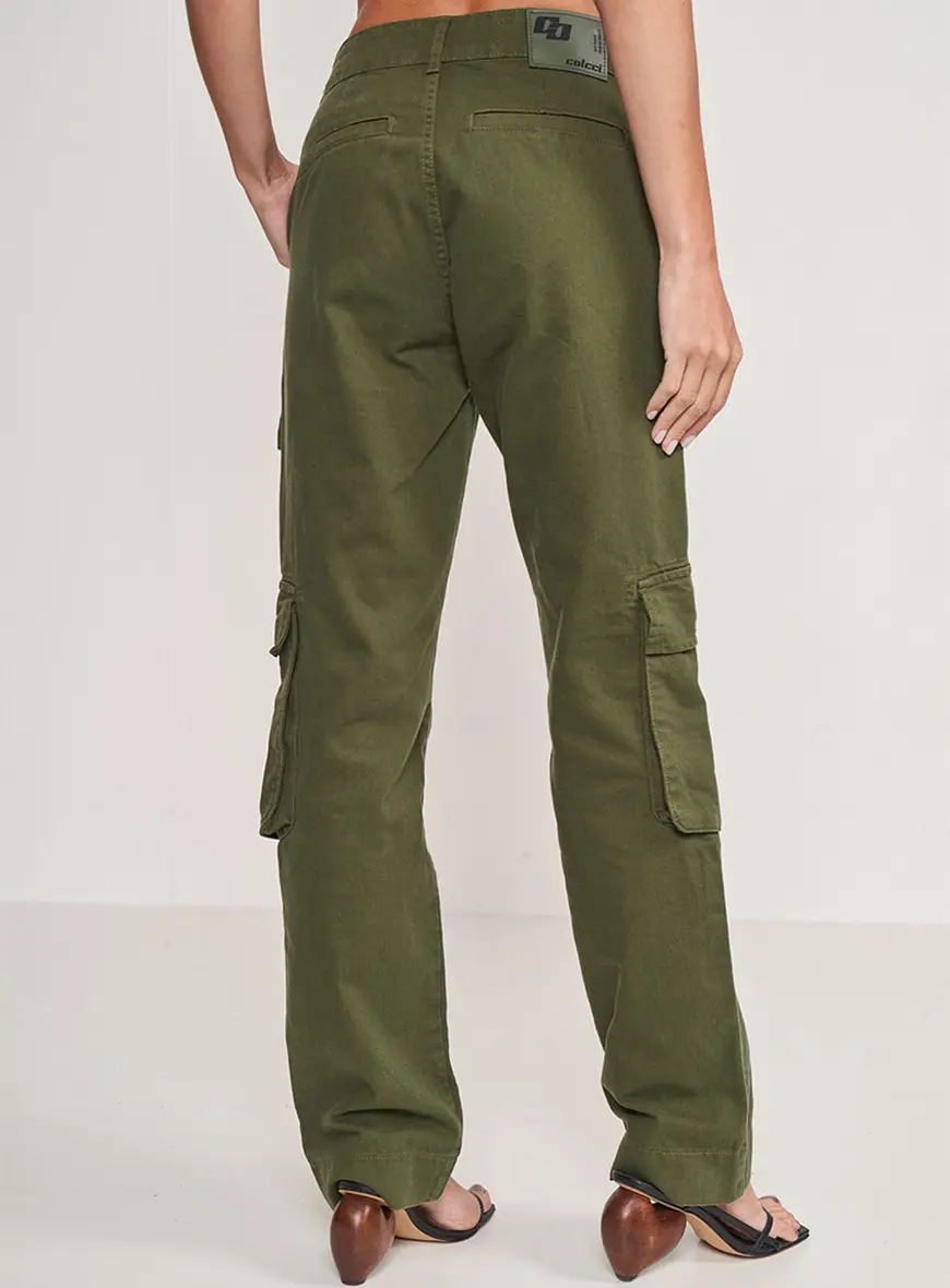 Calça Cargo De Sarja Jade Compre na COLCCI Colcci