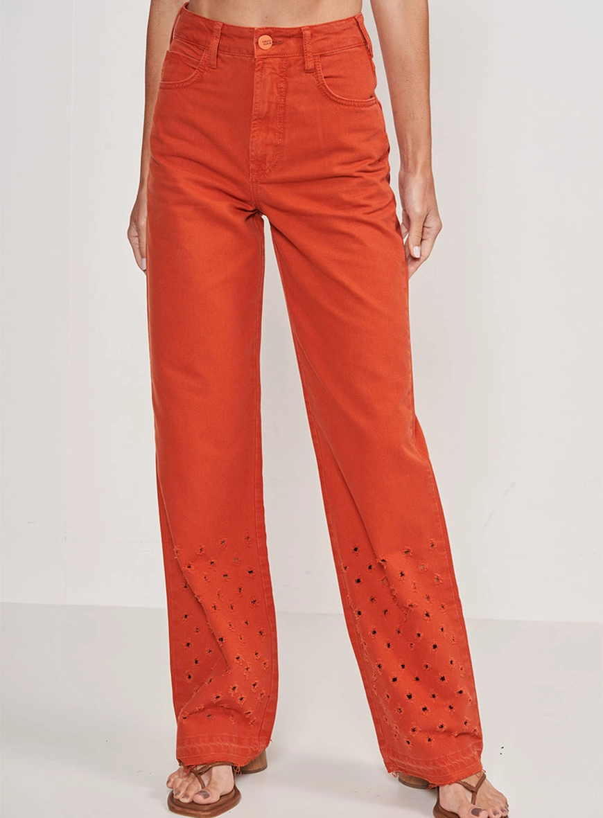Calça De Sarja Juliette Com Furos