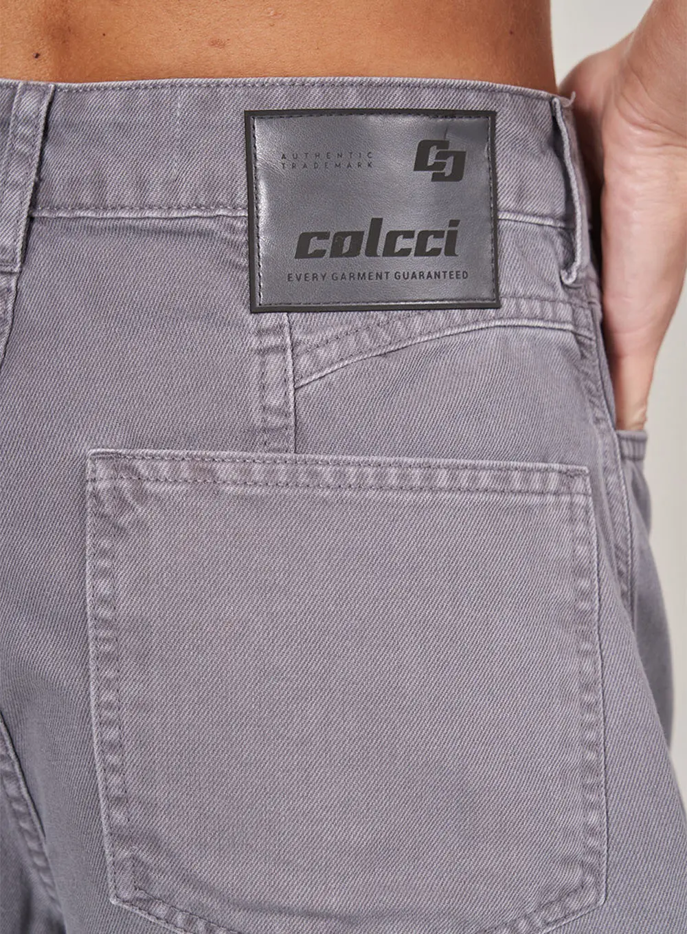 Short De Sarja Cinza Joana Cinza