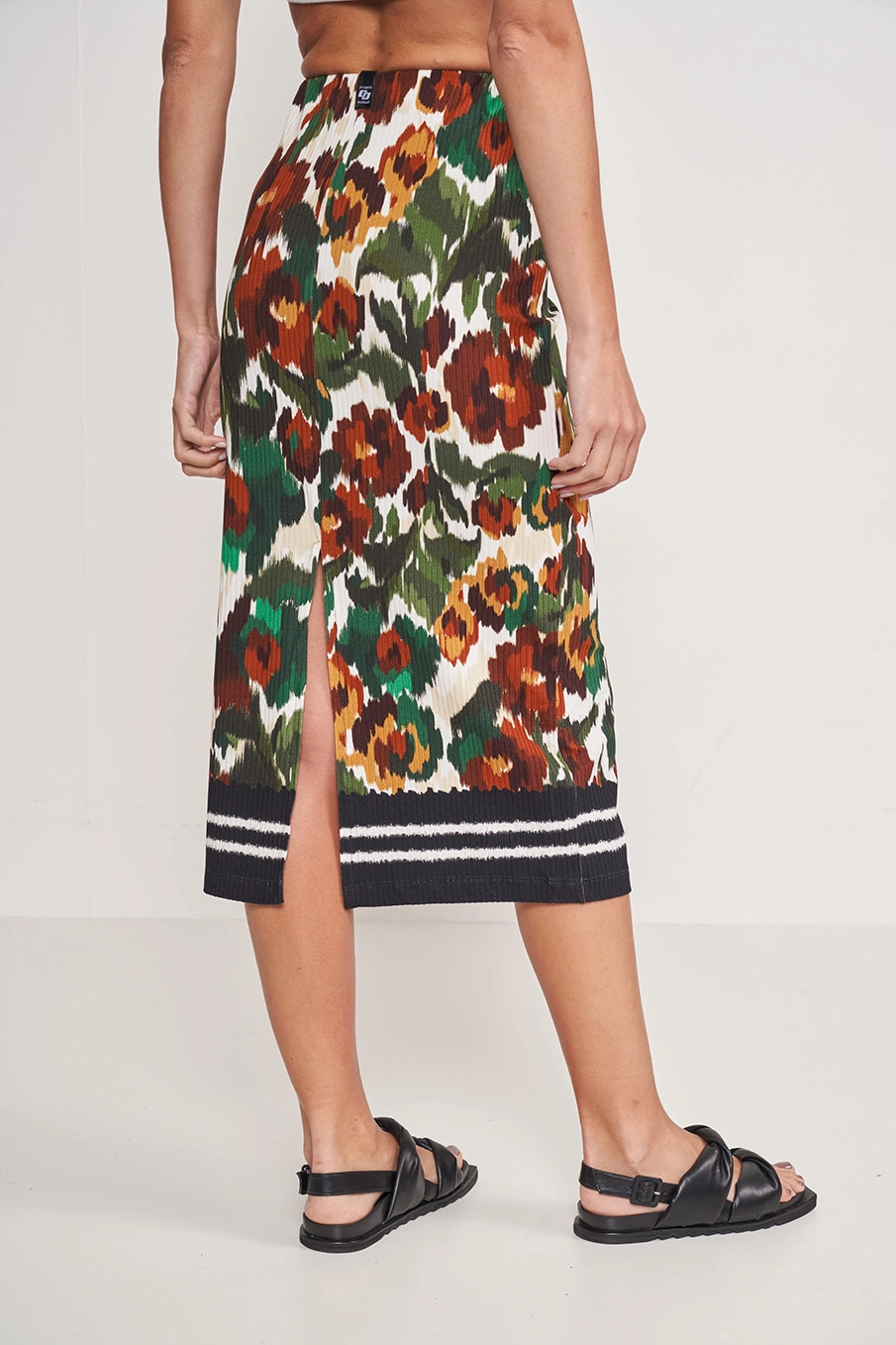 Saia Midi Slim Estampada Estampados