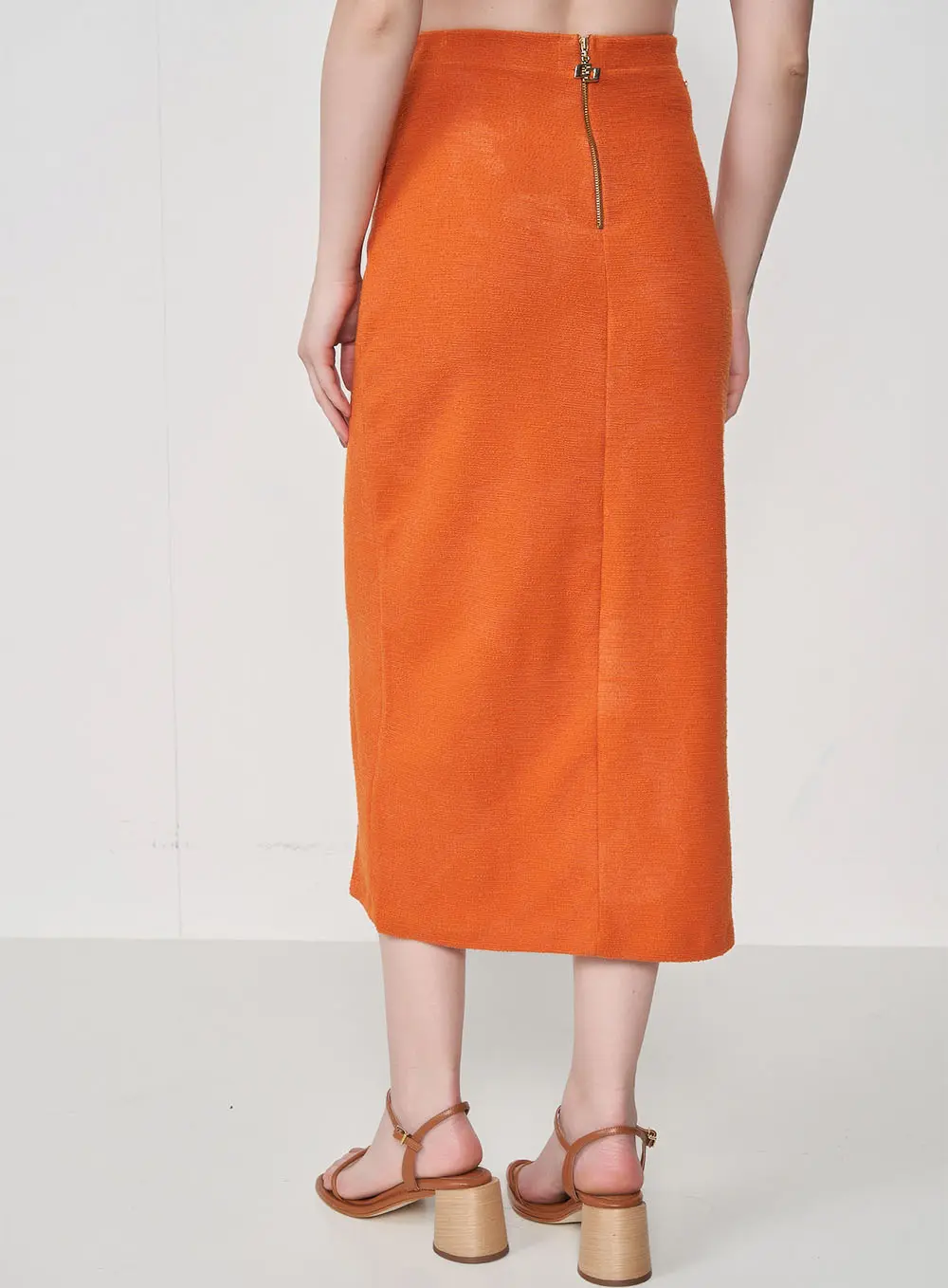 Saia Midi Envelope Noveau Russet Laranja