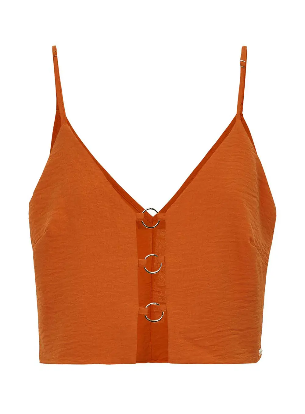 Blusa Com Detalhe Frente Laranja 1