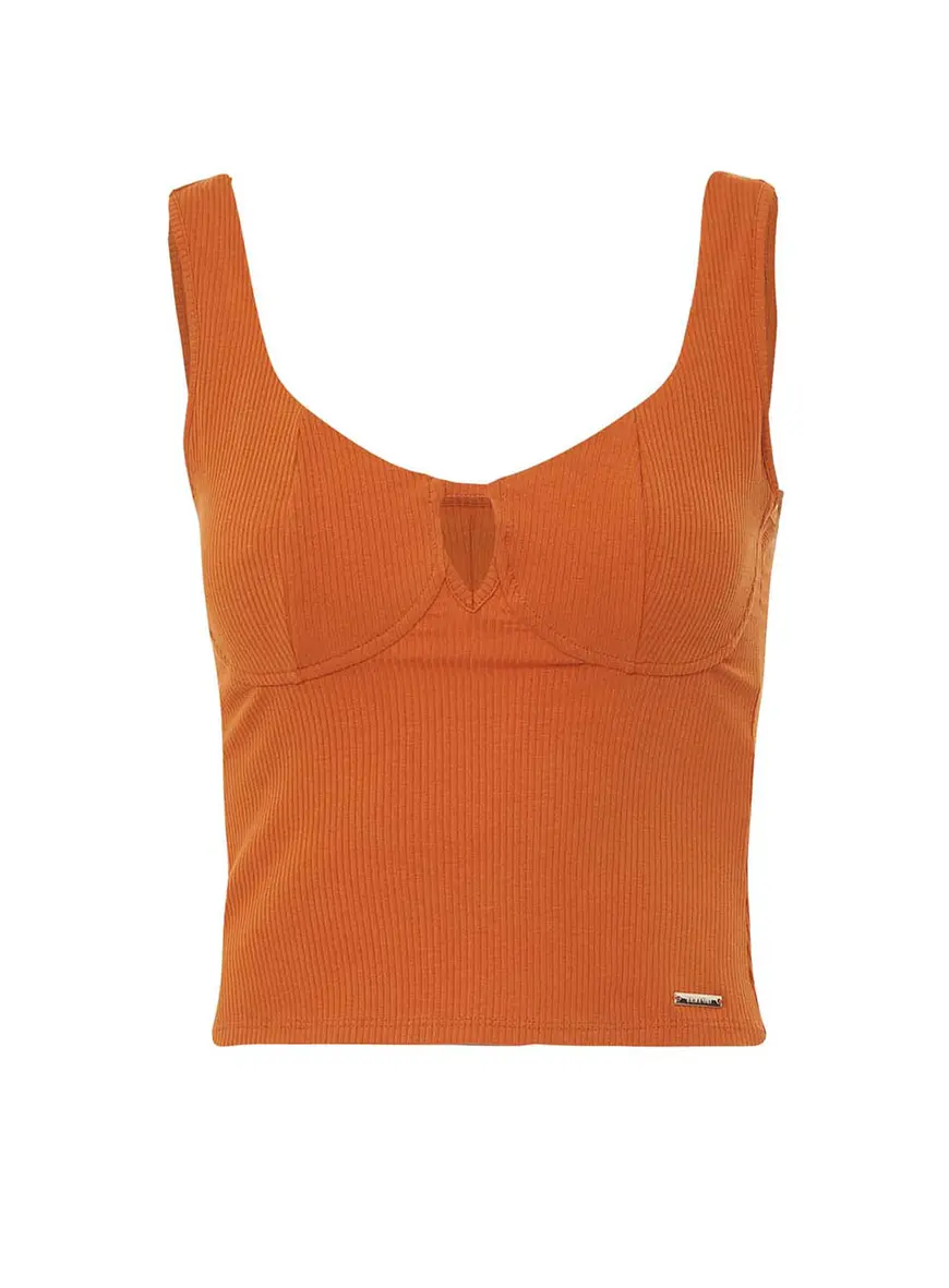 Regata Canelada Laranja 1