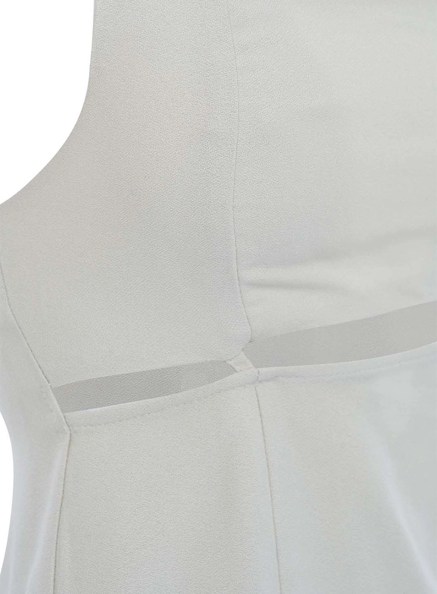 Vestido Justo Frente Única Bege 3