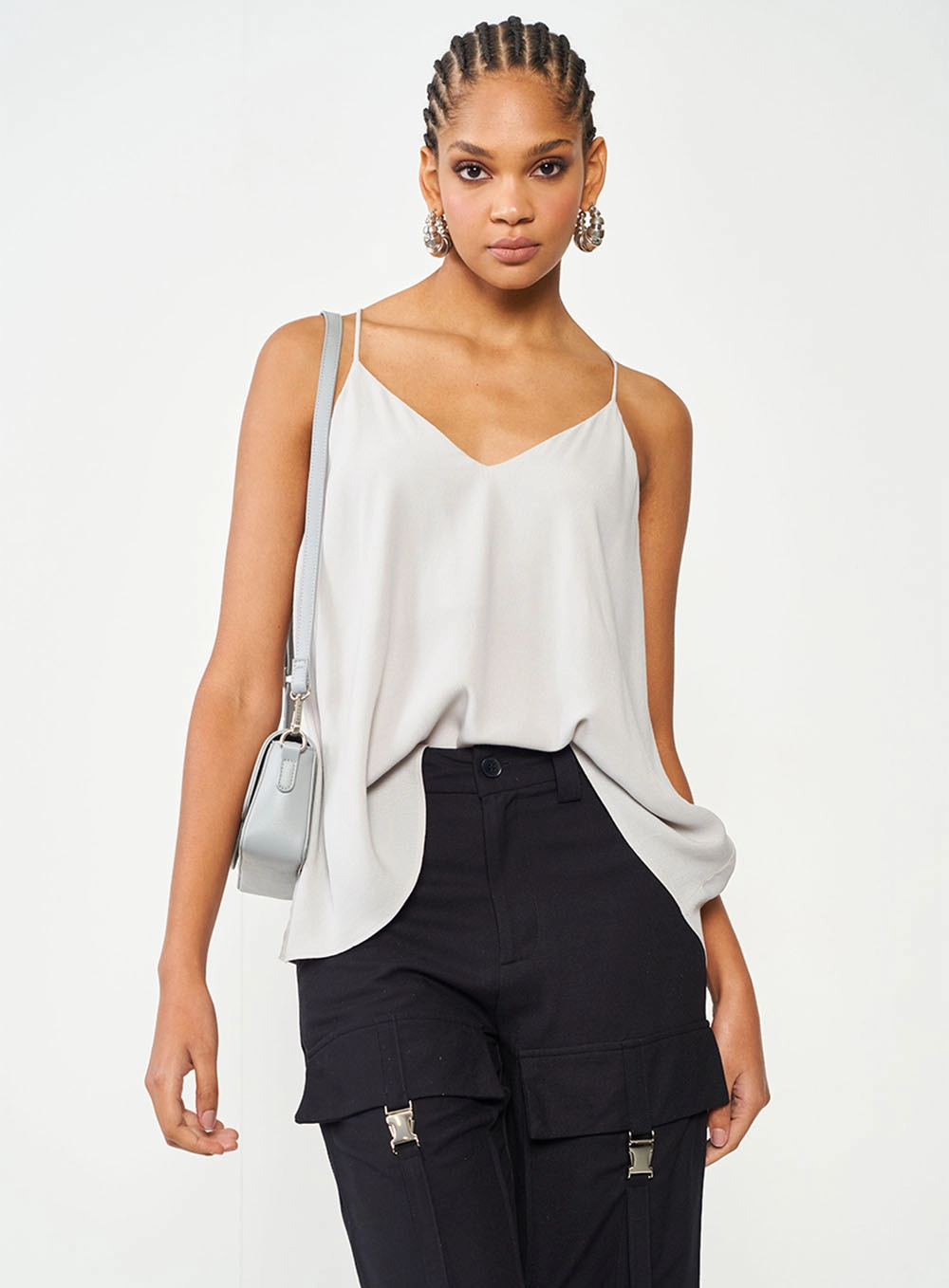 Blusa Comfy Fluída Cinza