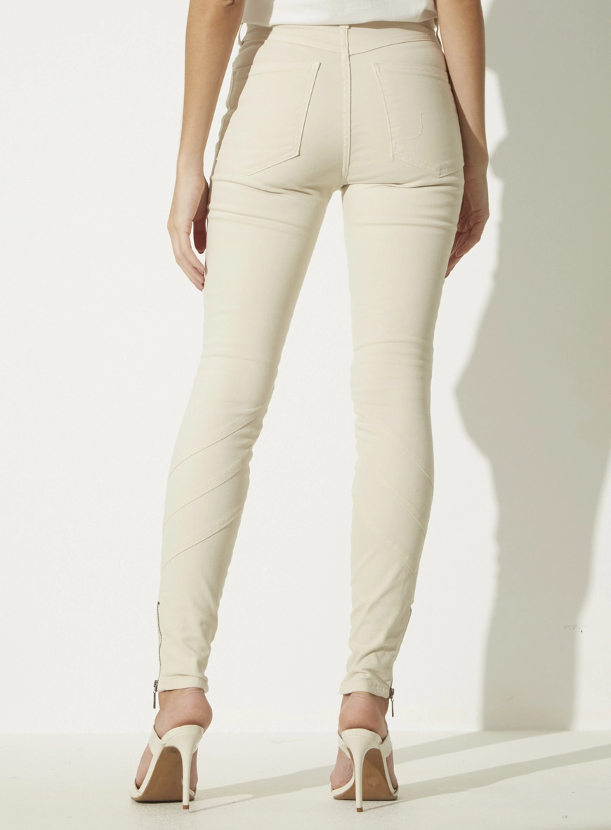 Calça Sarja Skinny Bege 2