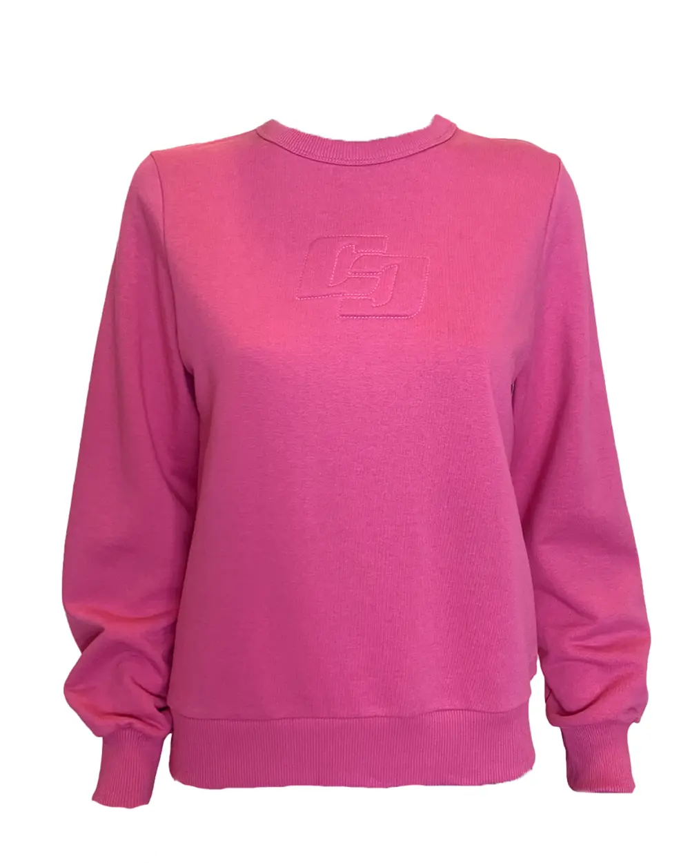 Blusão Slim De Moletom Rosa Hiller