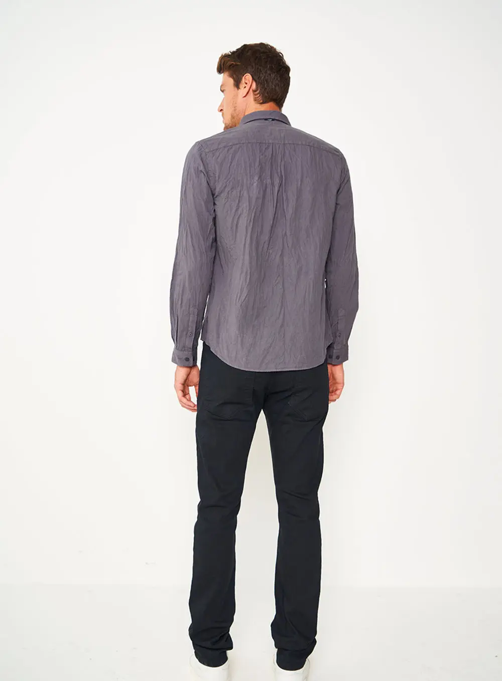 Camisa Masculina Manga Longa Cinza CINZA