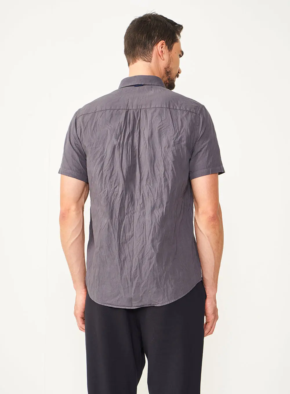 Camisa Cinza Relax Manga Curta CINZA
