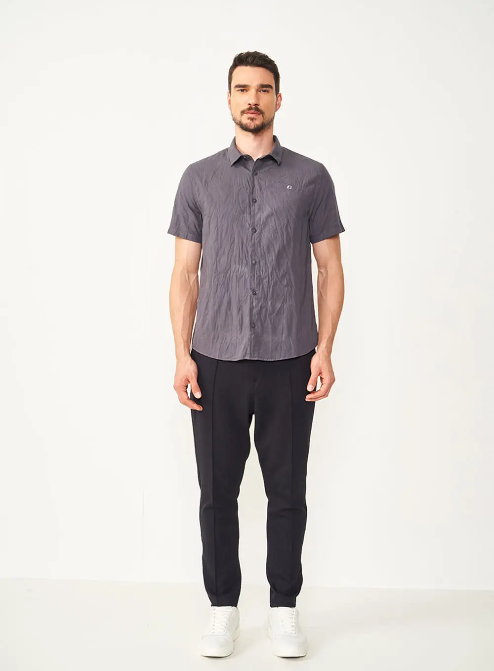 Camisa Cinza Relax Manga Curta CINZA