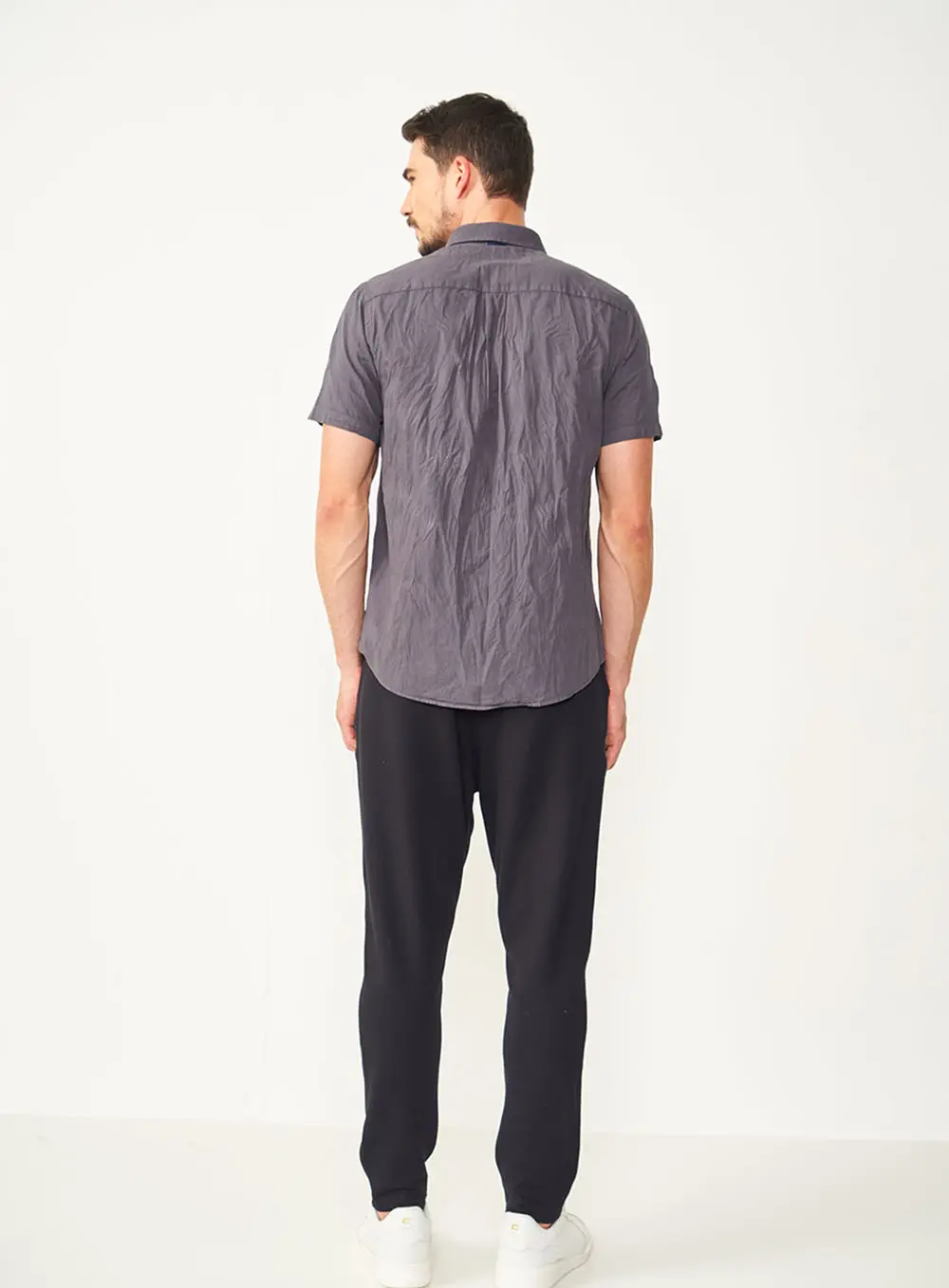 Camisa Cinza Relax Manga Curta CINZA