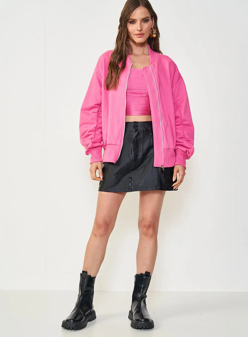 Blusa Cropped Slim Rosa Rosa Hiller