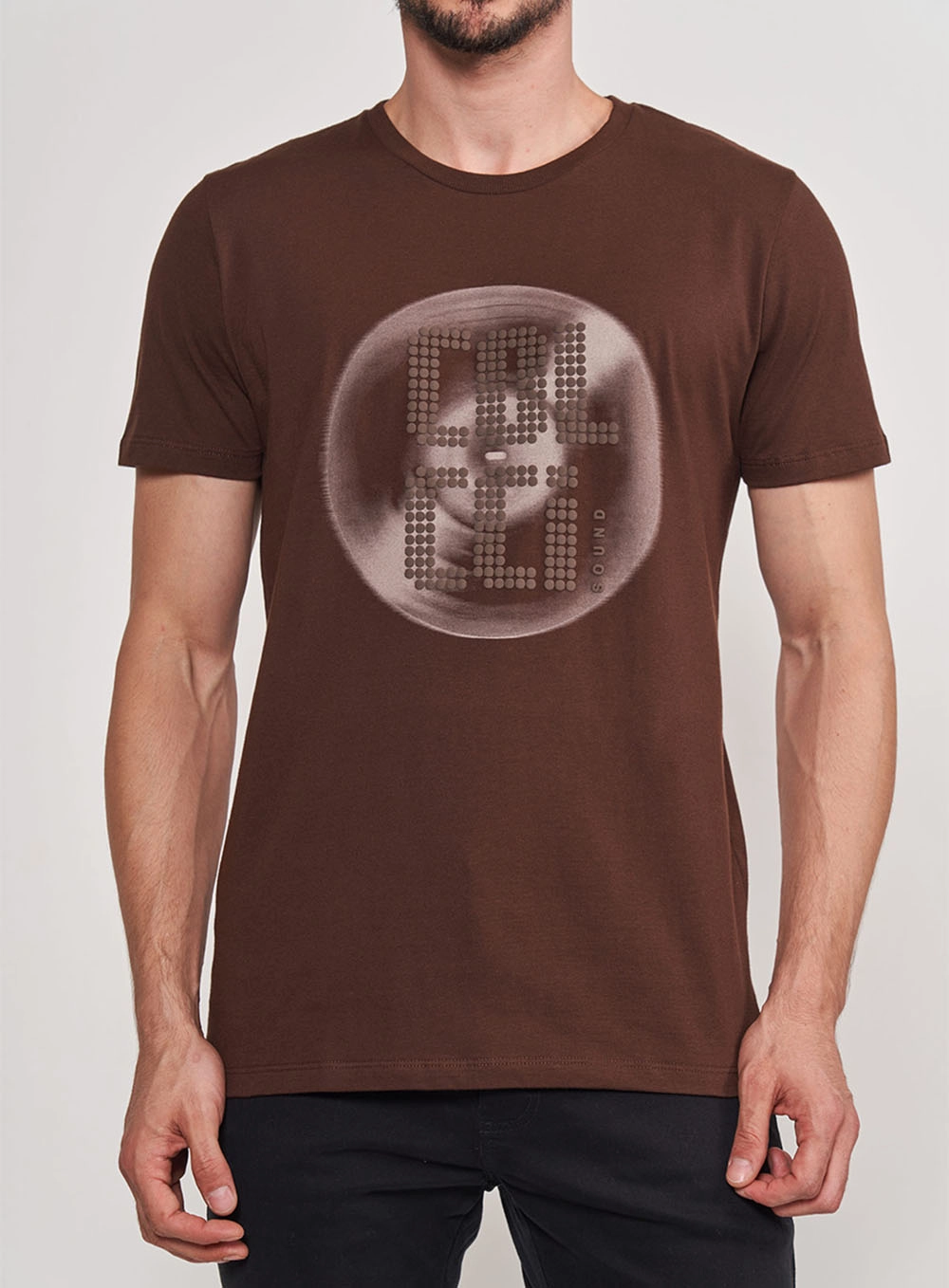 Camiseta Slim Marrom Colcci Marrom