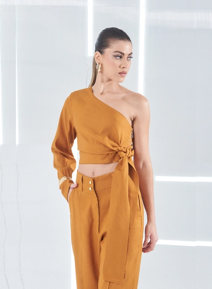 Blusa Assimétrica Com Amarração