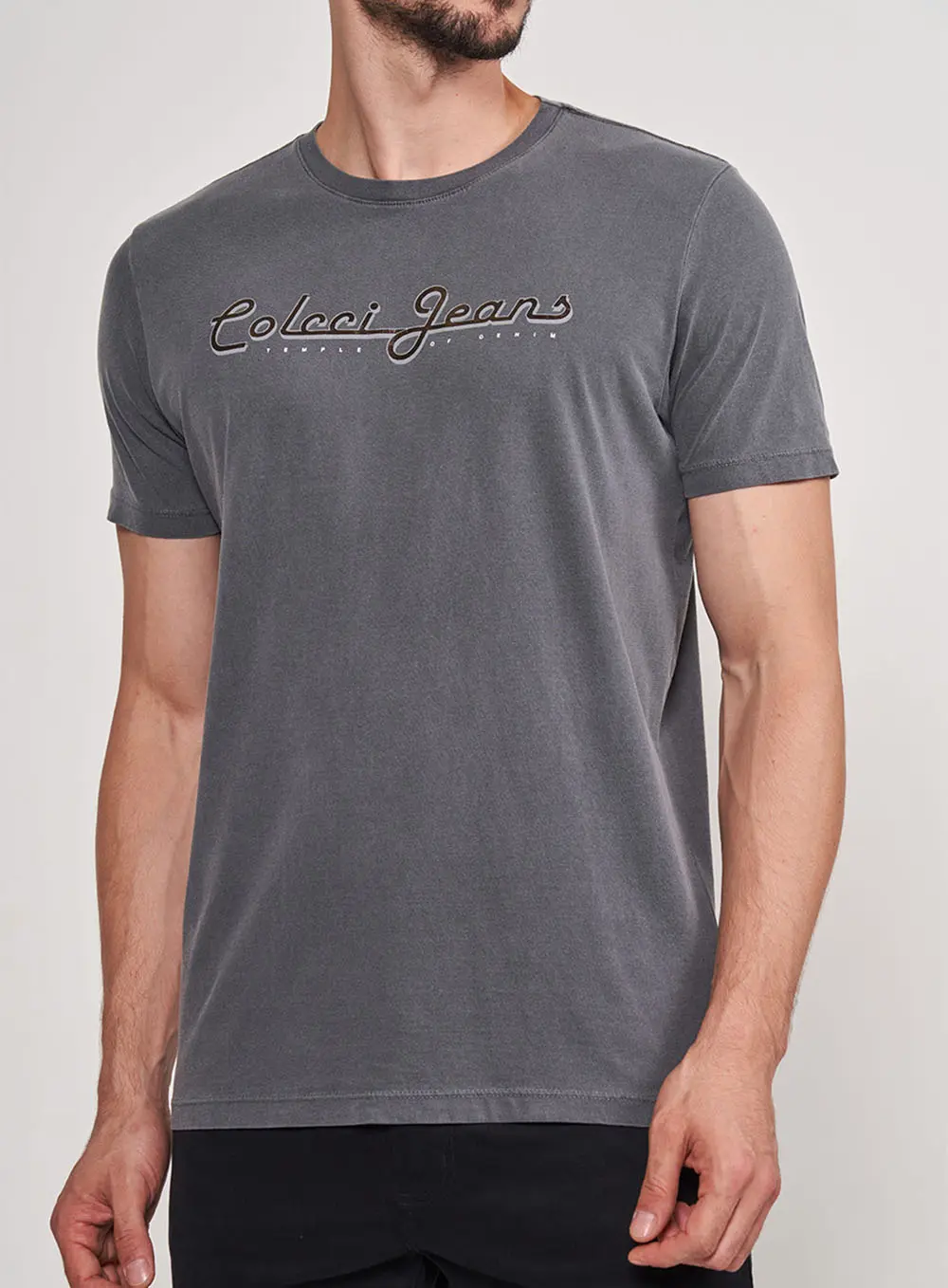Camiseta Slim Cinza Colcci Jeans CINZA