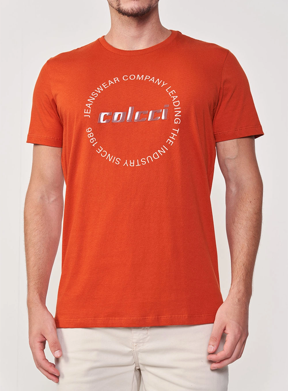 Camiseta Colcci Slim Laranja Laranja
