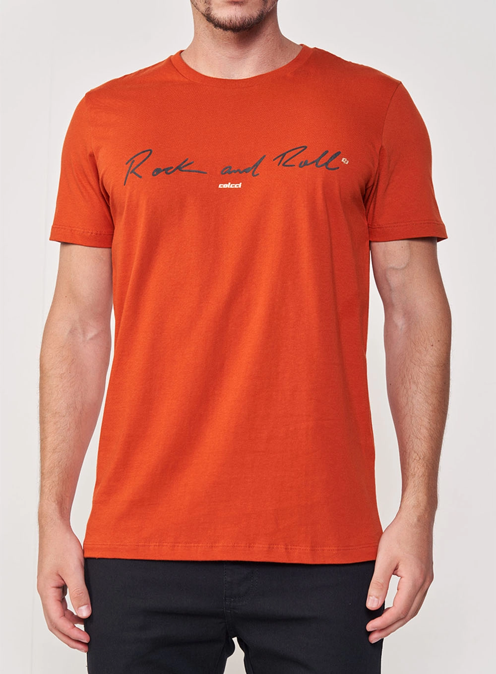 Camiseta Rock And Roll Laranja