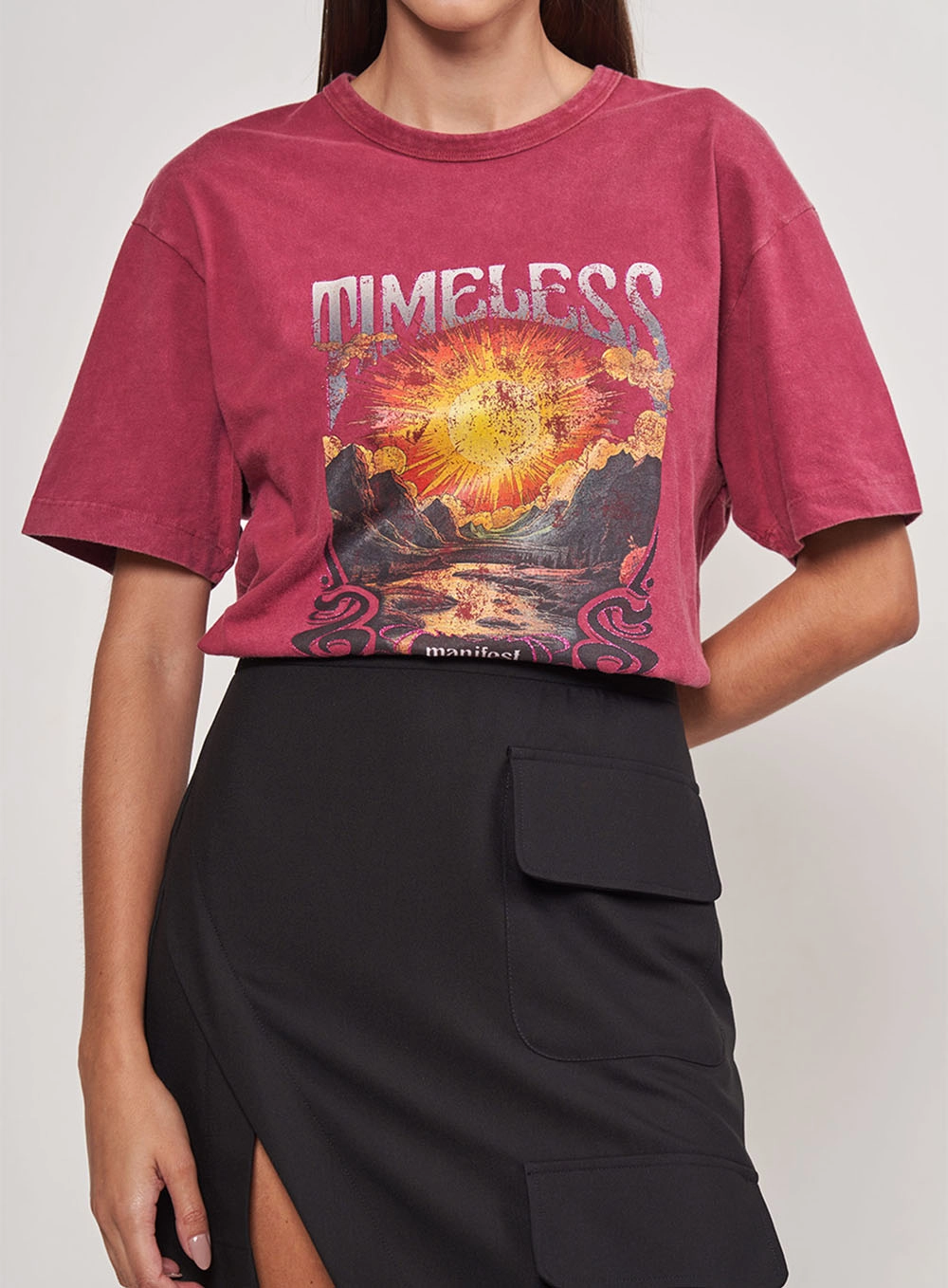 Camiseta Estampada Timeless Bordo