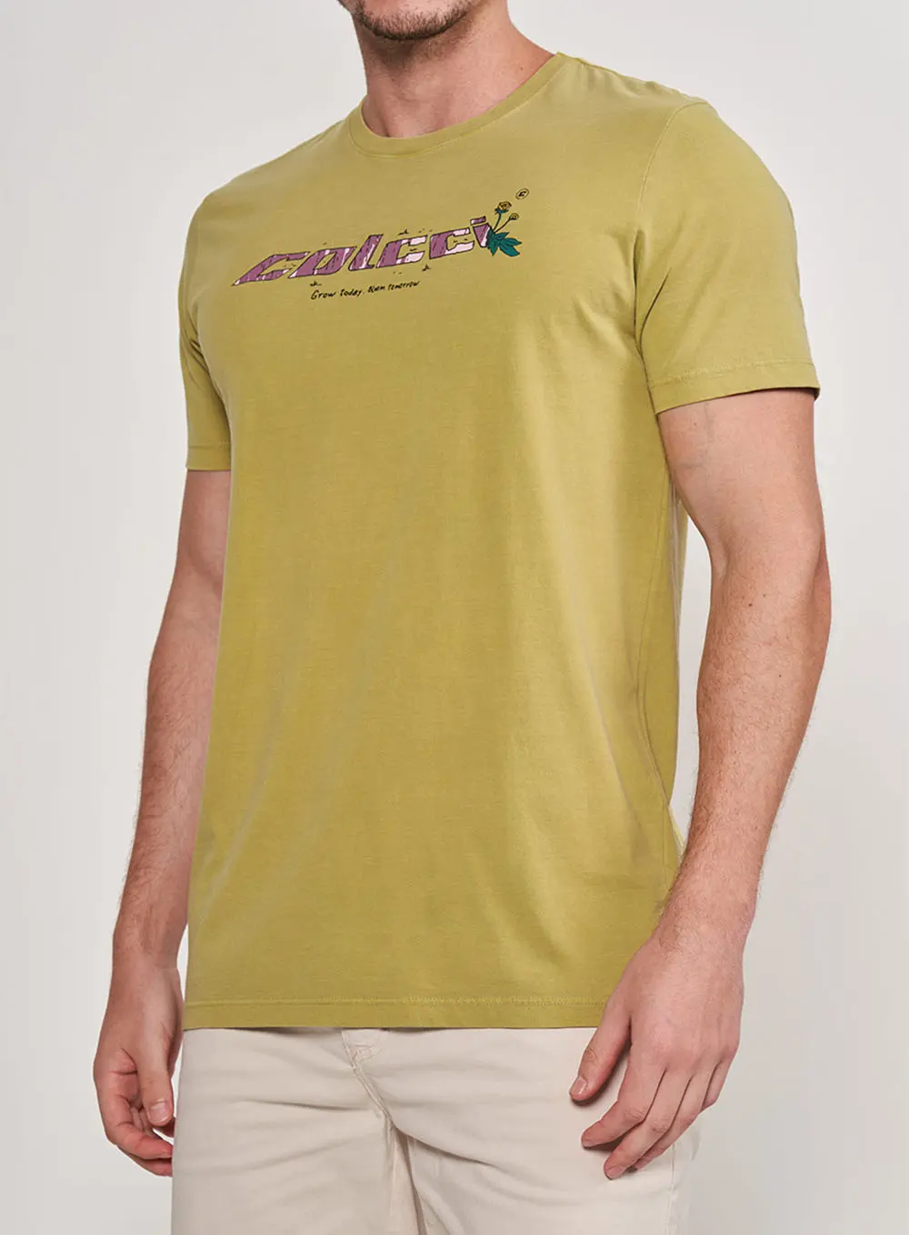 Camiseta Slim Colcci Verde Biome