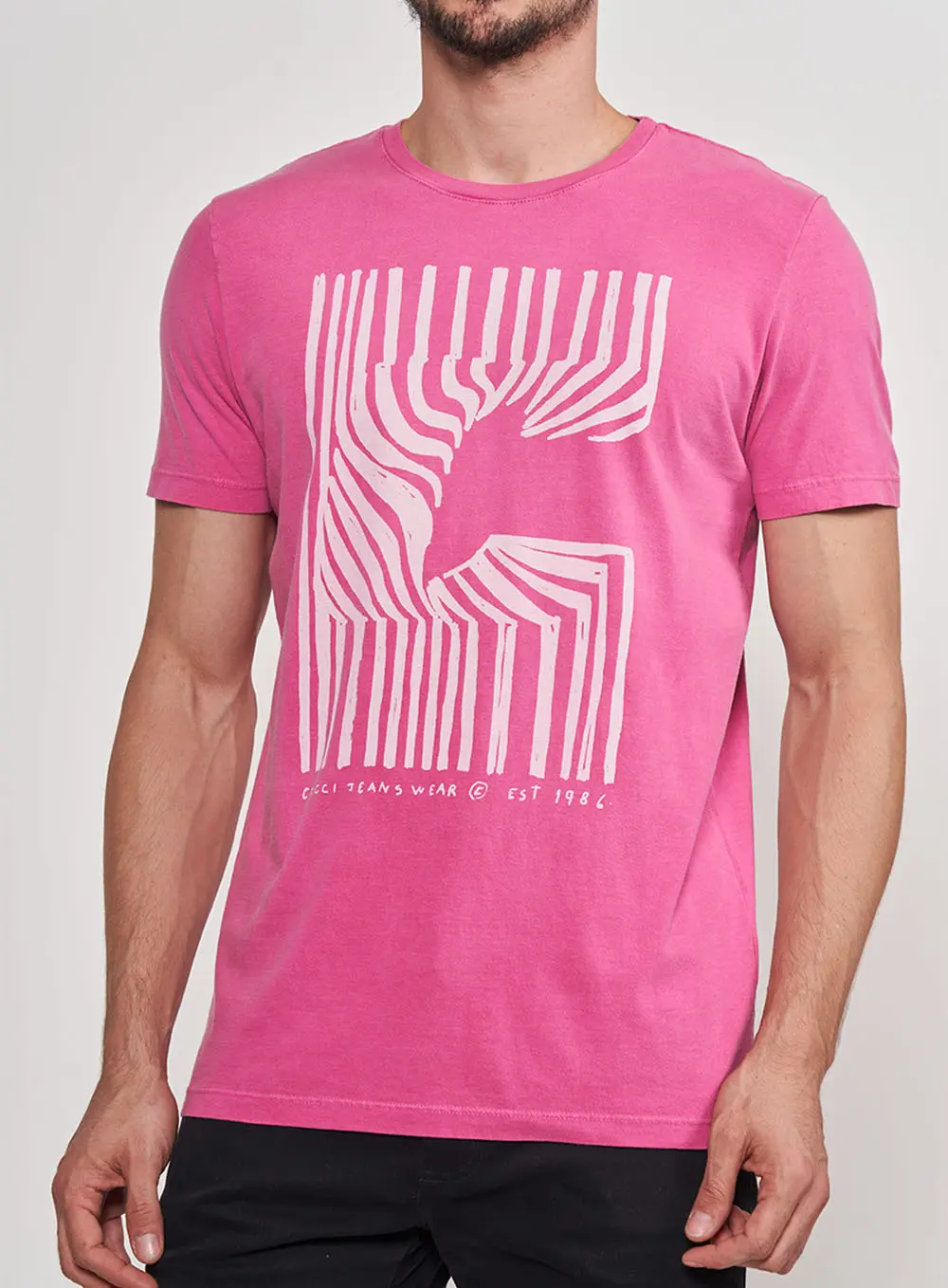 Camiseta Slim Colcci Rosa Hiller